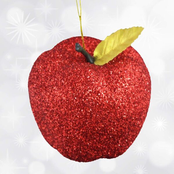 Zestaw 6 ozdób jabłko czerwone 6cm