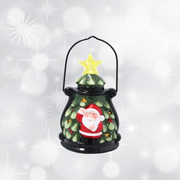 Lampion ceramiczny, świąteczny, adwentowy 14,5cm